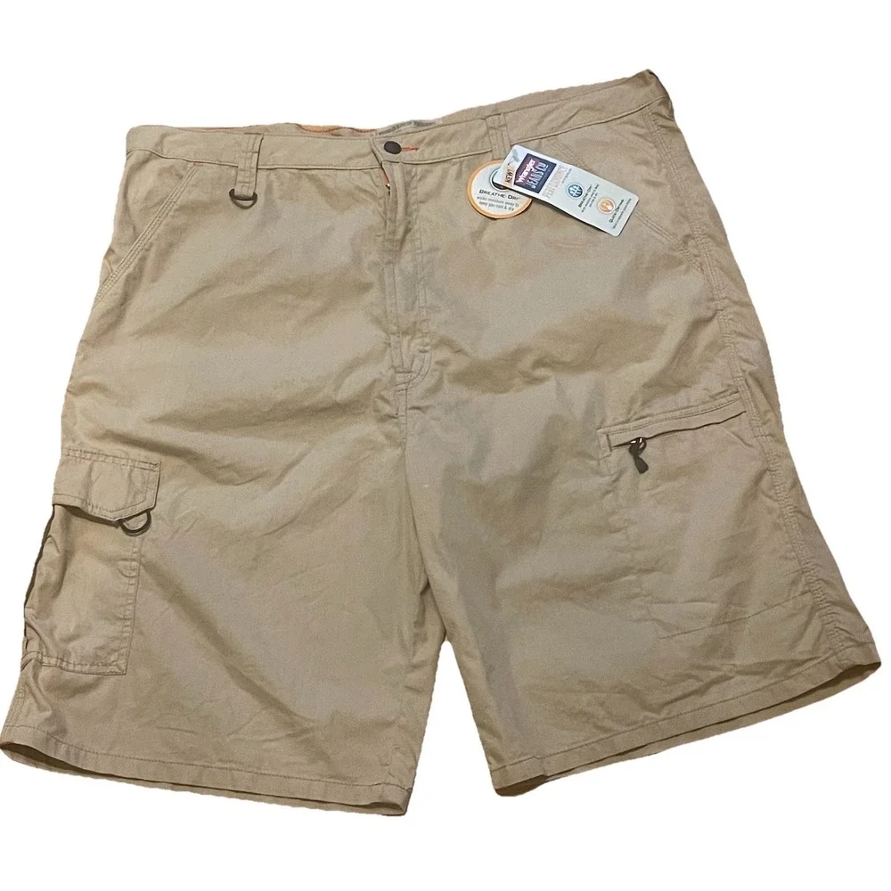 Wrangler Performance Cargo Shorts Men's 40 Khaki Outdoor Hiking NWT